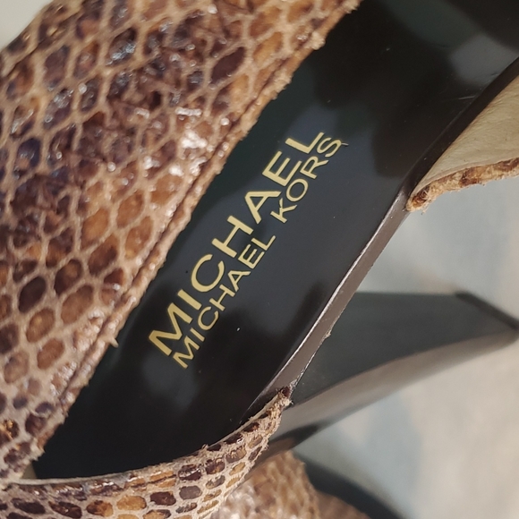 Michael Kors Snake Embossed Heels - Picture 7 of 10
